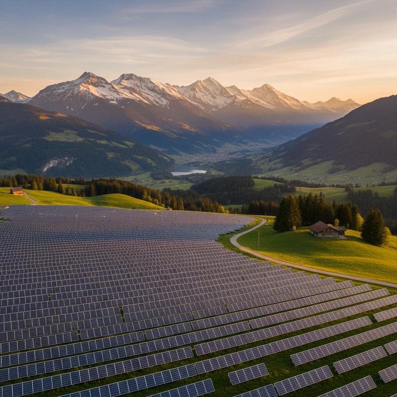Solarpanels auf Einfamilienhaus in der Schweiz